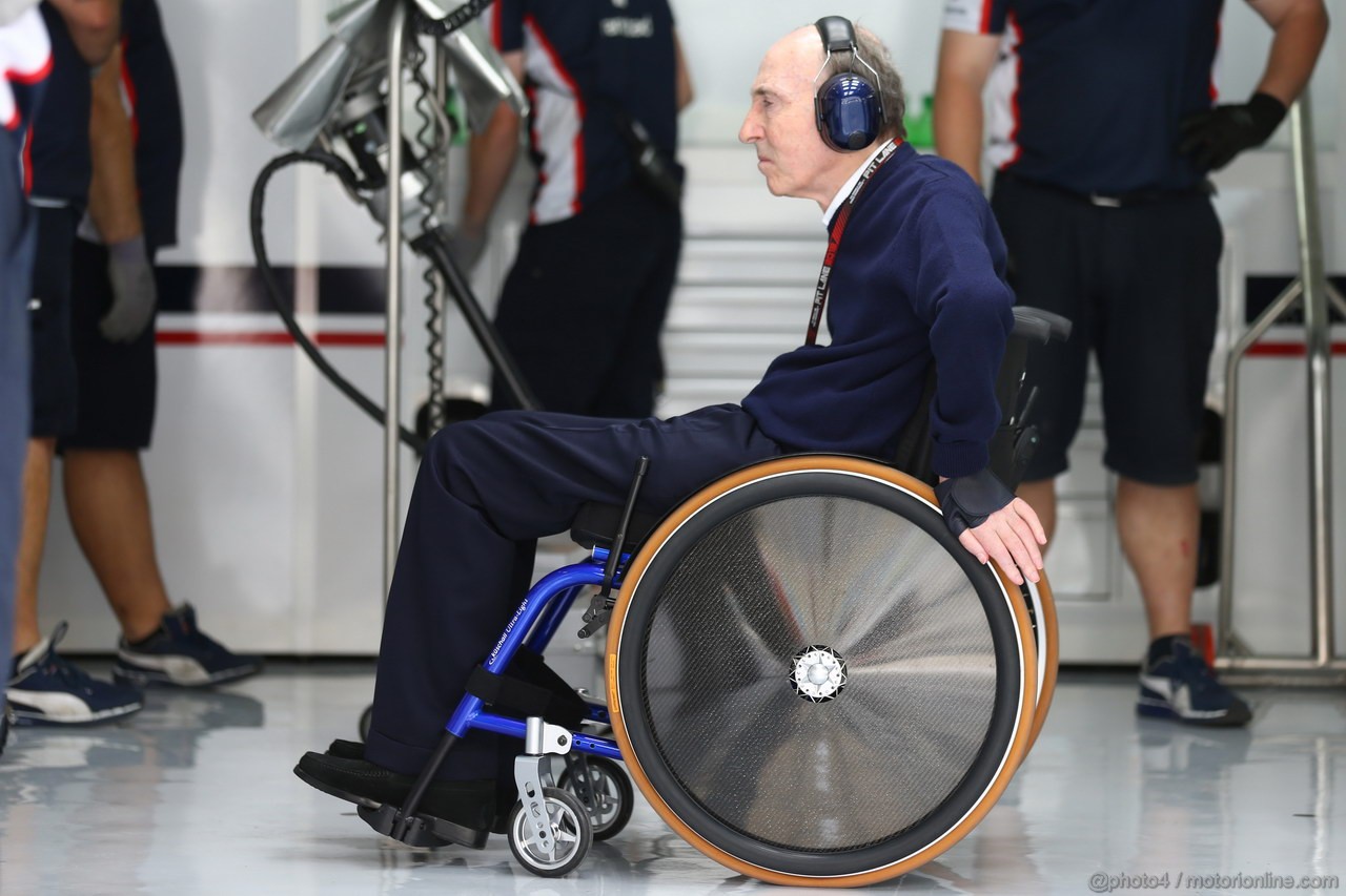 GP BAHRAIN, 19.04.2013- Prove Libere 1, Sir Frank Williams(gbr),Team Principal Williams F1 Team 