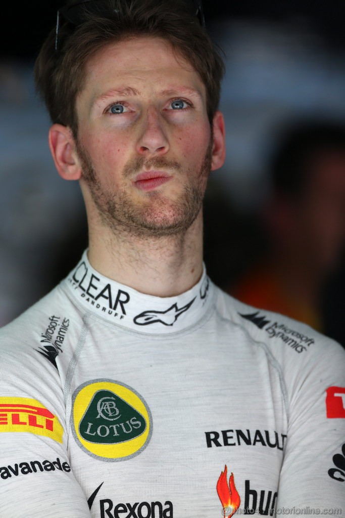 GP BAHRAIN, 19.04.2013- Prove Libere 1, Romain Grosjean (FRA) Lotus F1 Team E21 