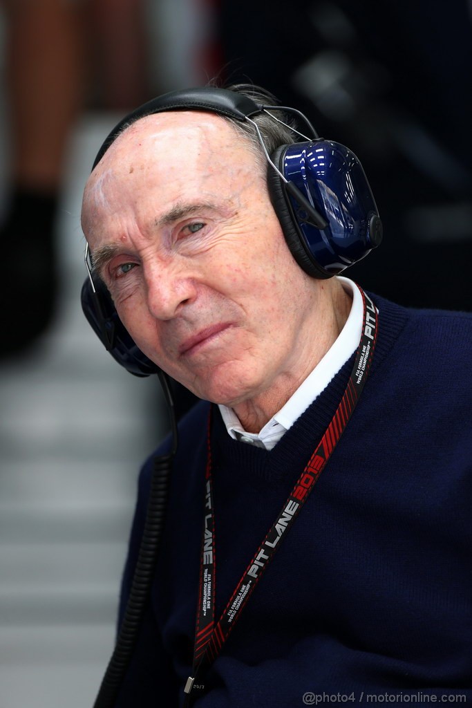 GP BAHRAIN, 19.04.2013- Prove Libere 1, Sir Frank Williams(gbr),Team Principal Williams F1 Team 