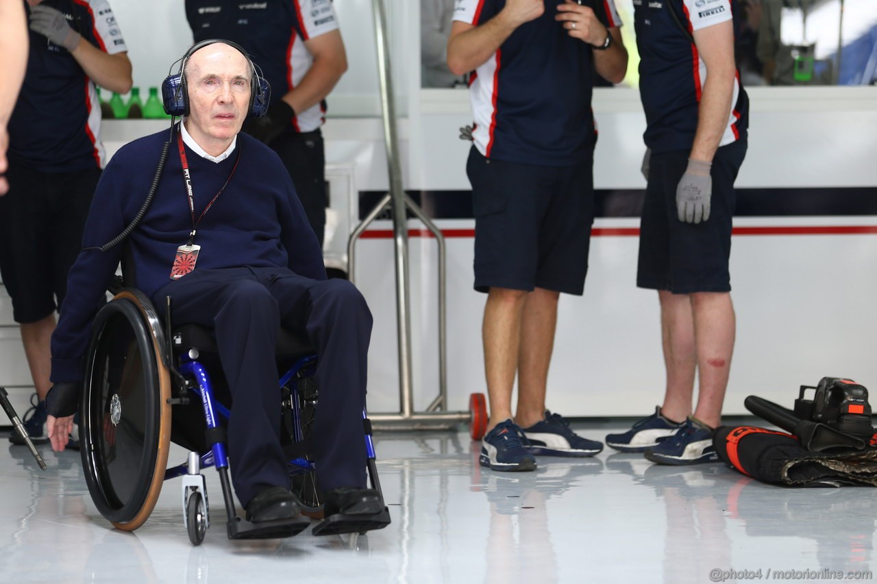 GP BAHRAIN, 19.04.2013- Prove Libere 1, Sir Frank Williams(gbr),Team Principal Williams F1 Team 