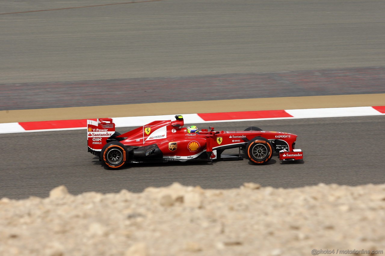 GP BAHRAIN, 19.04.2013- Prove Libere 2, Felipe Massa (BRA) Ferrari F138 