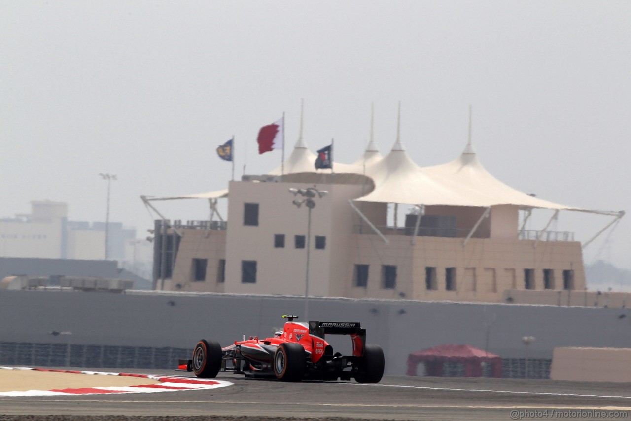 GP BAHRAIN, 19.04.2013- Prove Libere 2, Max Chilton (GBR), Marussia F1 Team MR02 