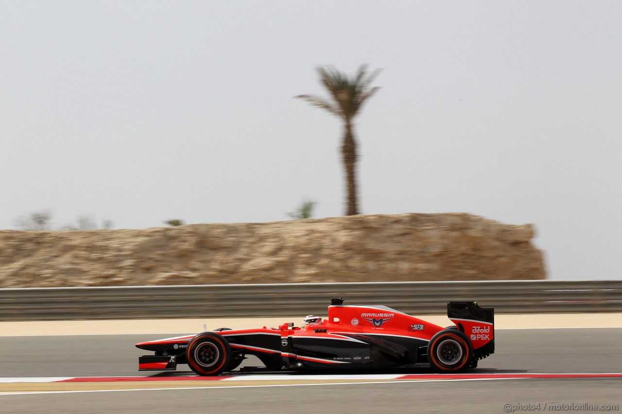 GP BAHRAIN, 19.04.2013- Prove Libere 2, Jules Bianchi (FRA) Marussia F1 Team MR02 