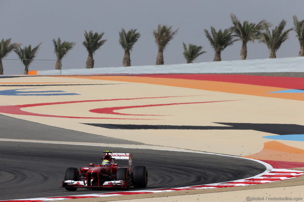 GP BAHRAIN, 19.04.2013- Prove Libere 2, Felipe Massa (BRA) Ferrari F138 