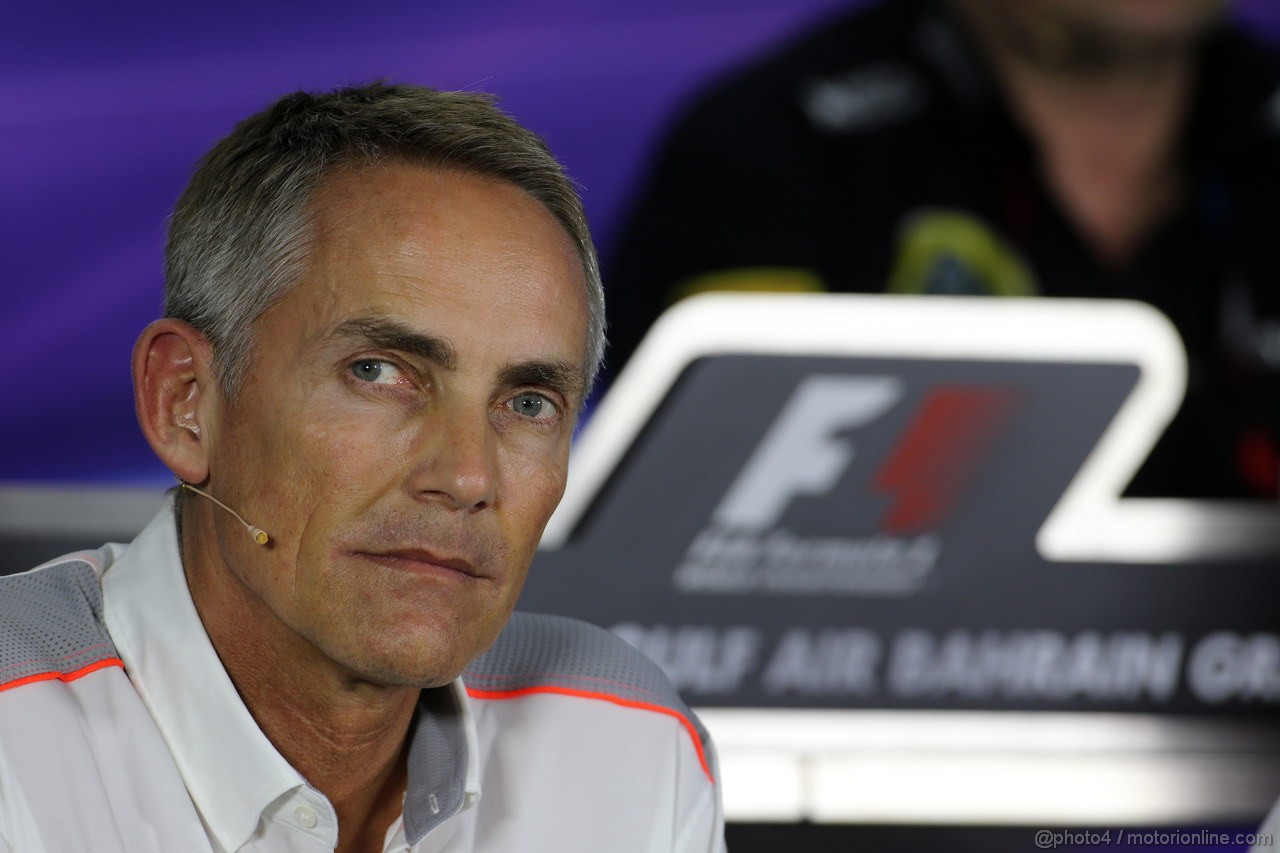 GP BAHRAIN, 19.04.2013- Conferenza Stampa, Martin Whitmarsh (GBR), Chief Executive Officer Mclaren 
