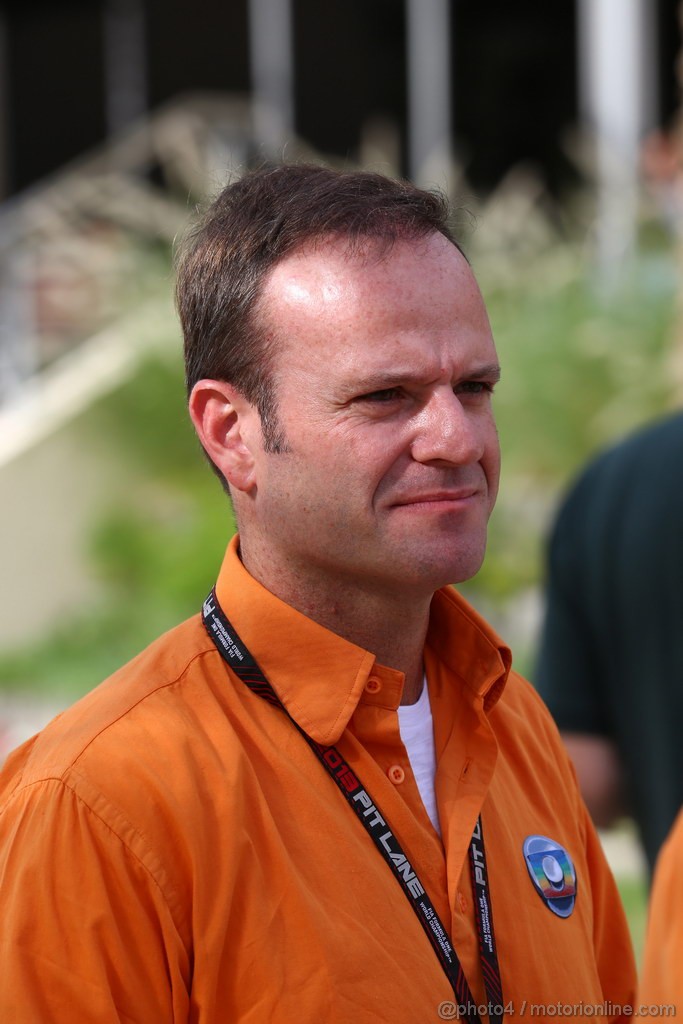 GP BAHRAIN, 19.04.2013- Prove Libere 2, Rubens Barrichello (BRA), TV Globo