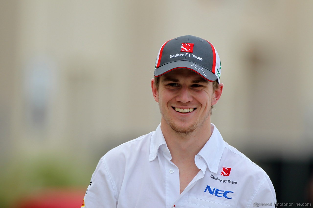 GP BAHRAIN, 19.04.2013- Nico Hulkenberg (GER) Sauber F1 Team C32 