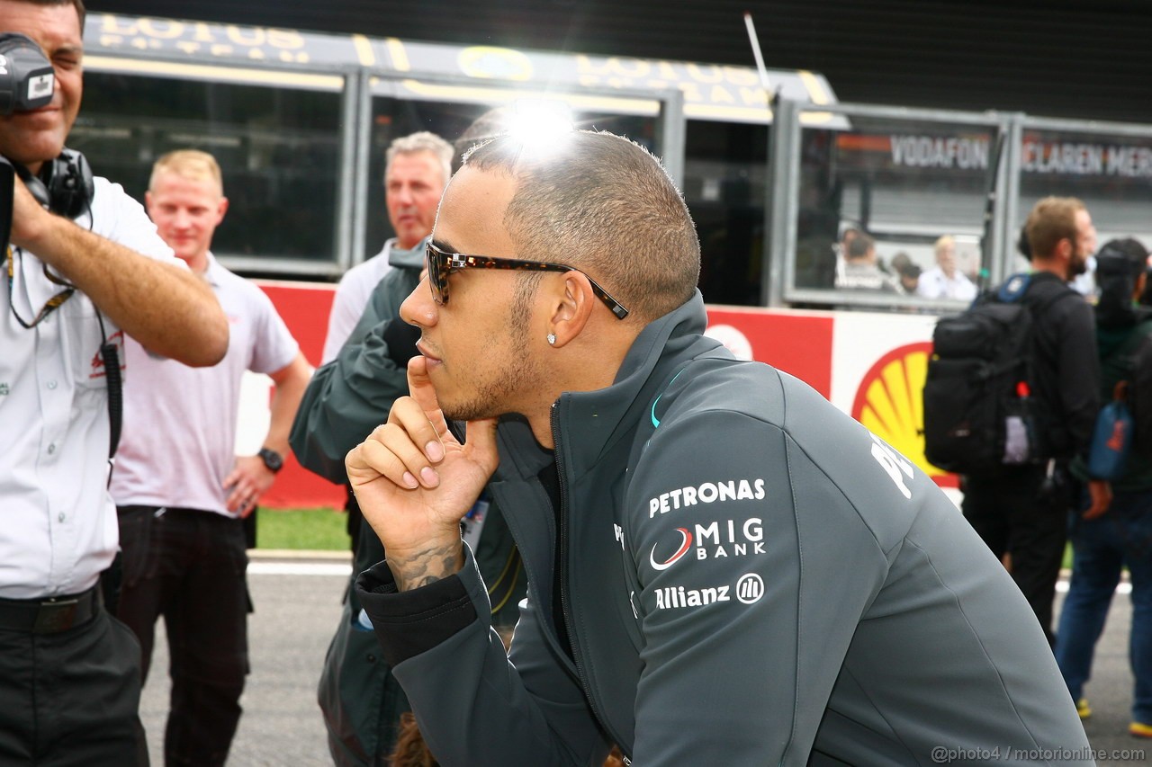 GP BELGIO, 25.08.2013- Lewis Hamilton (GBR) Mercedes AMG F1 W04 