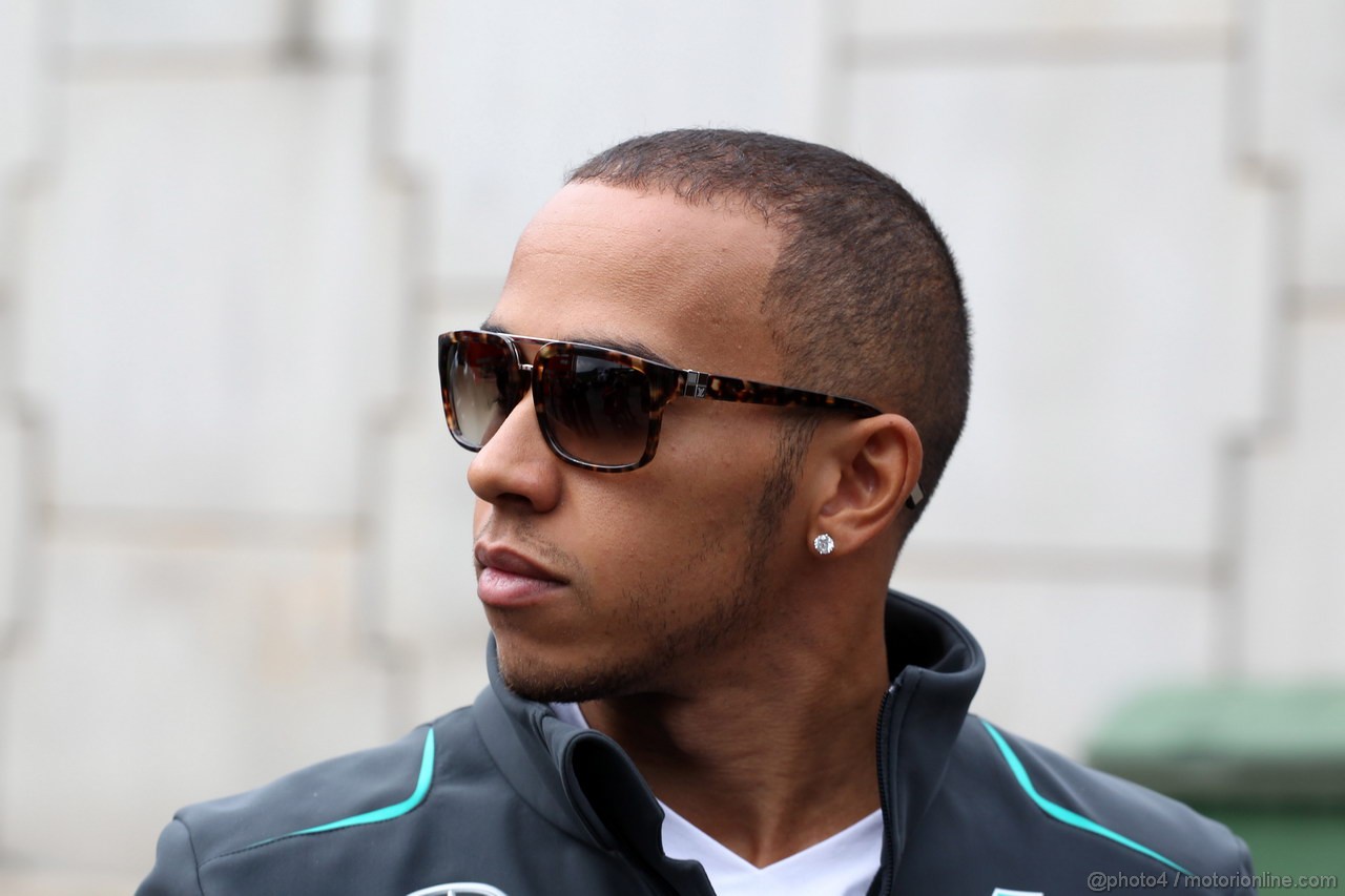 GP BELGIO, 25.08.2013- Lewis Hamilton (GBR) Mercedes AMG F1 W04 