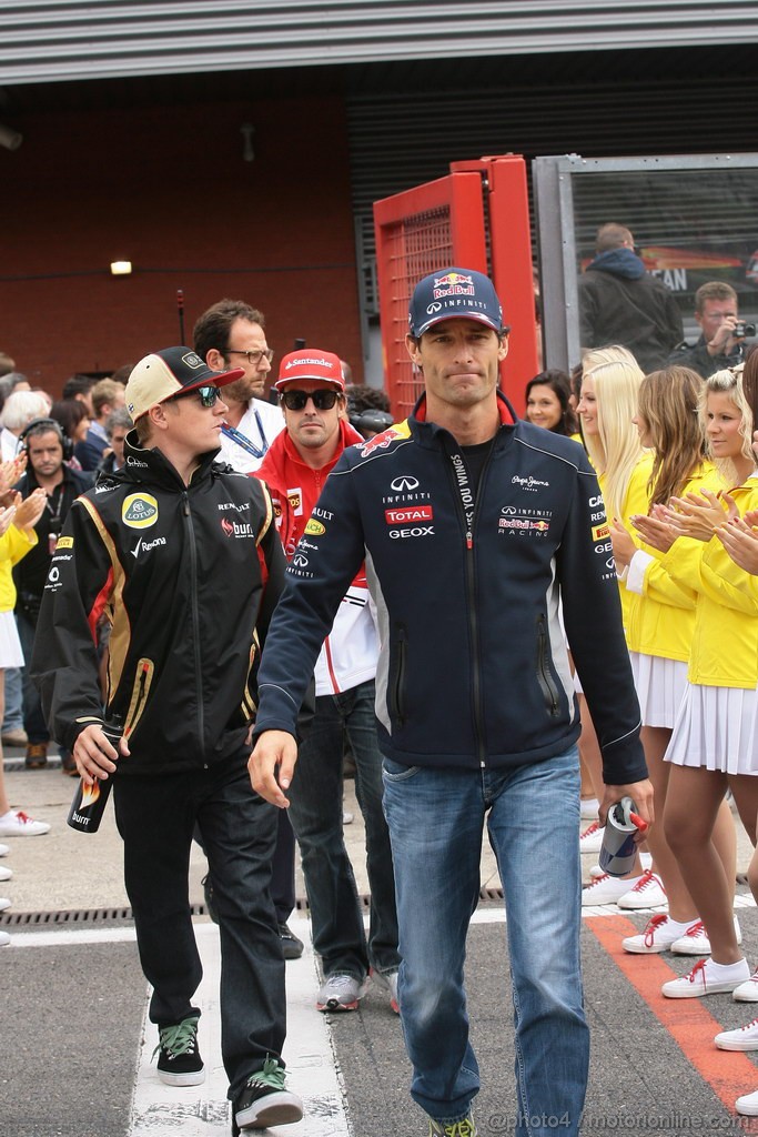 GP BELGIO, 25.08.2013- Mark Webber (AUS) Red Bull Racing RB9 