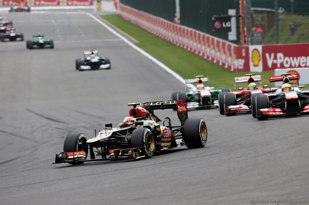 GP BELGIO, 25.08.2013-  Gara, Romain Grosjean (FRA) Lotus F1 Team E21 