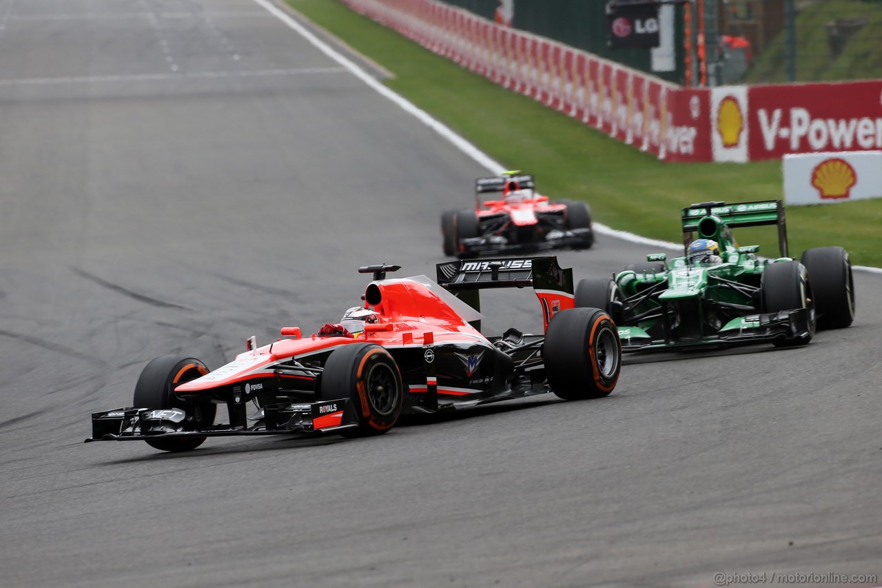 GP BELGIO, 25.08.2013-  Gara, Jules Bianchi (FRA) Marussia F1 Team MR02 