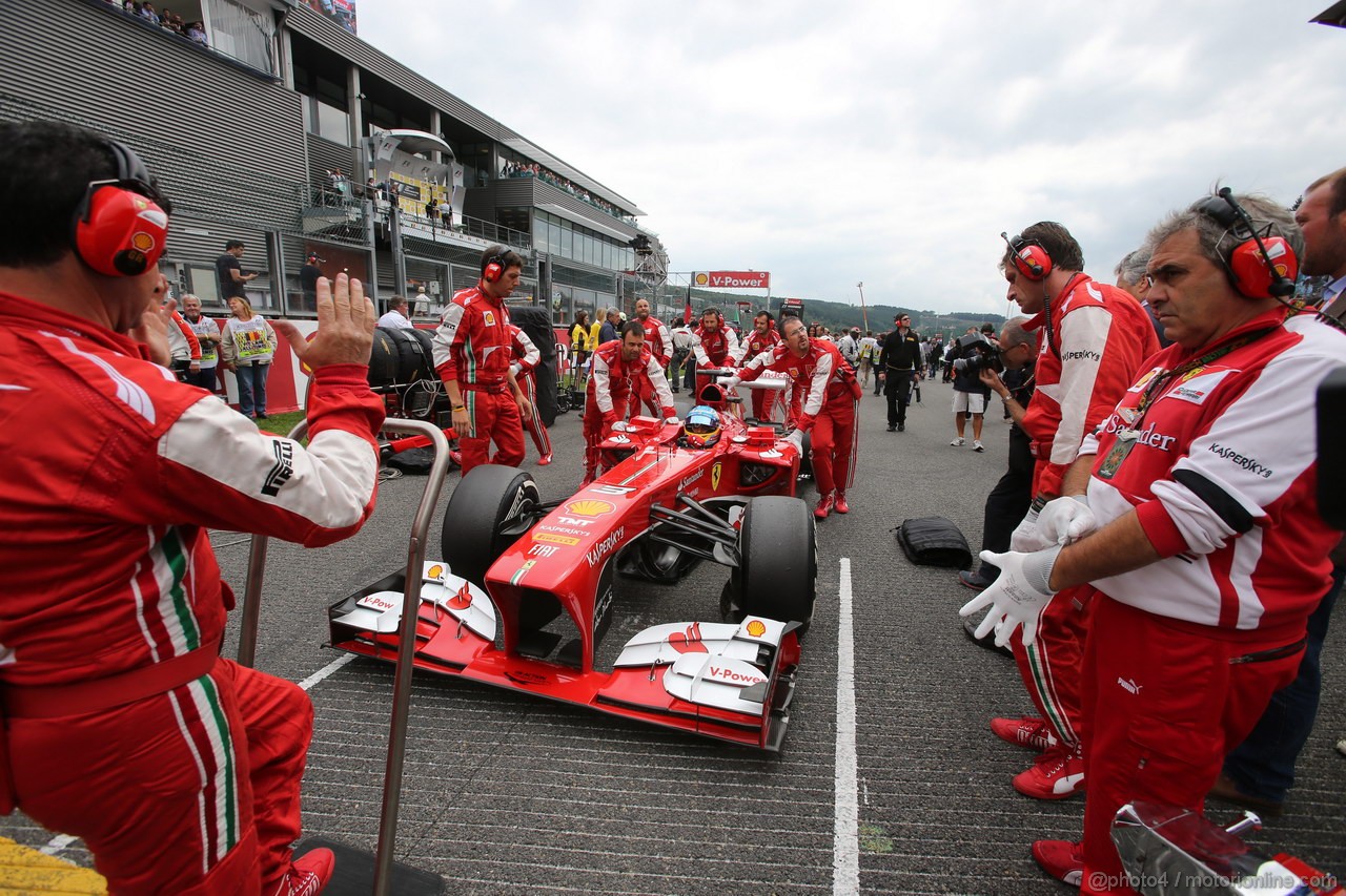 GP BELGIO, 25.08.2013-  Gara, Fernando Alonso (ESP) Ferrari F138 