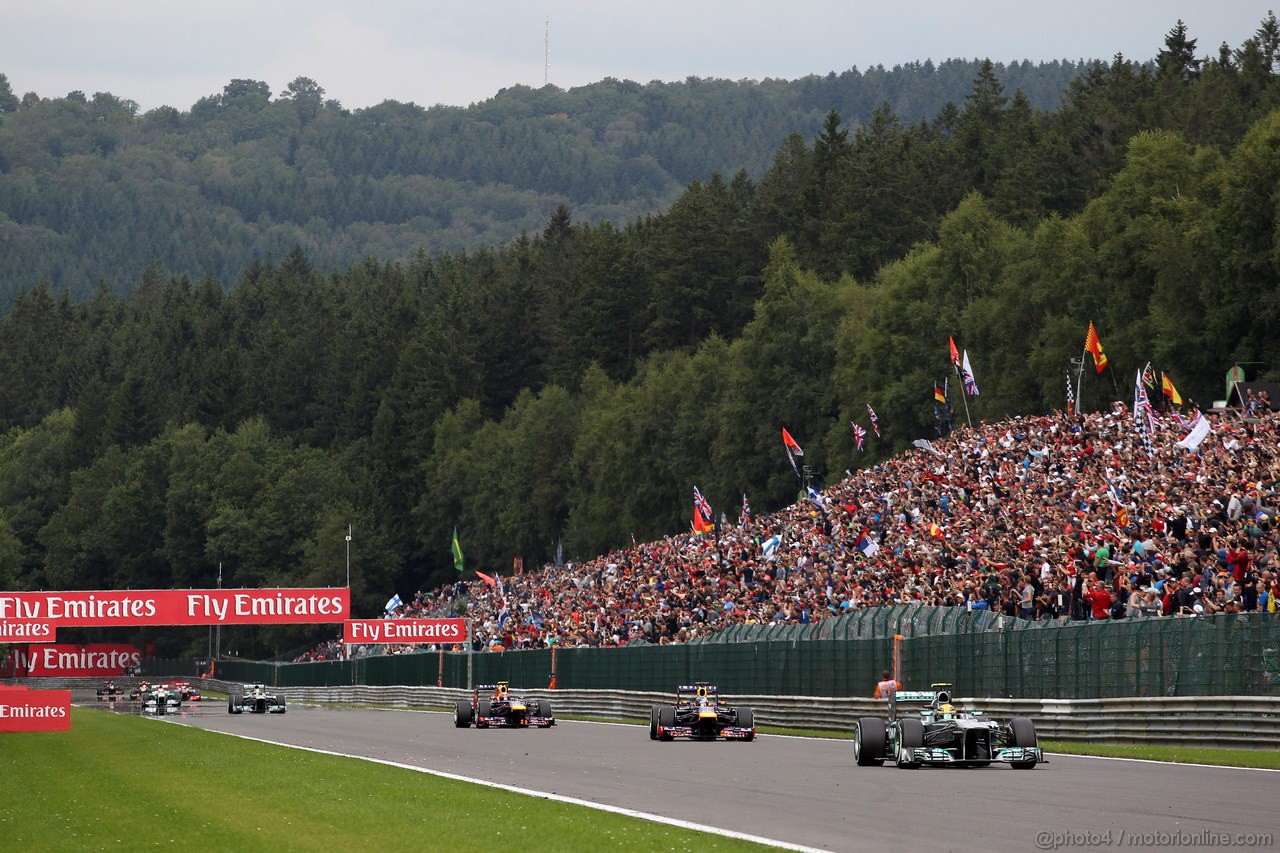 GP BELGIO, 25.08.2013-  Gara, Lewis Hamilton (GBR) Mercedes AMG F1 W04 