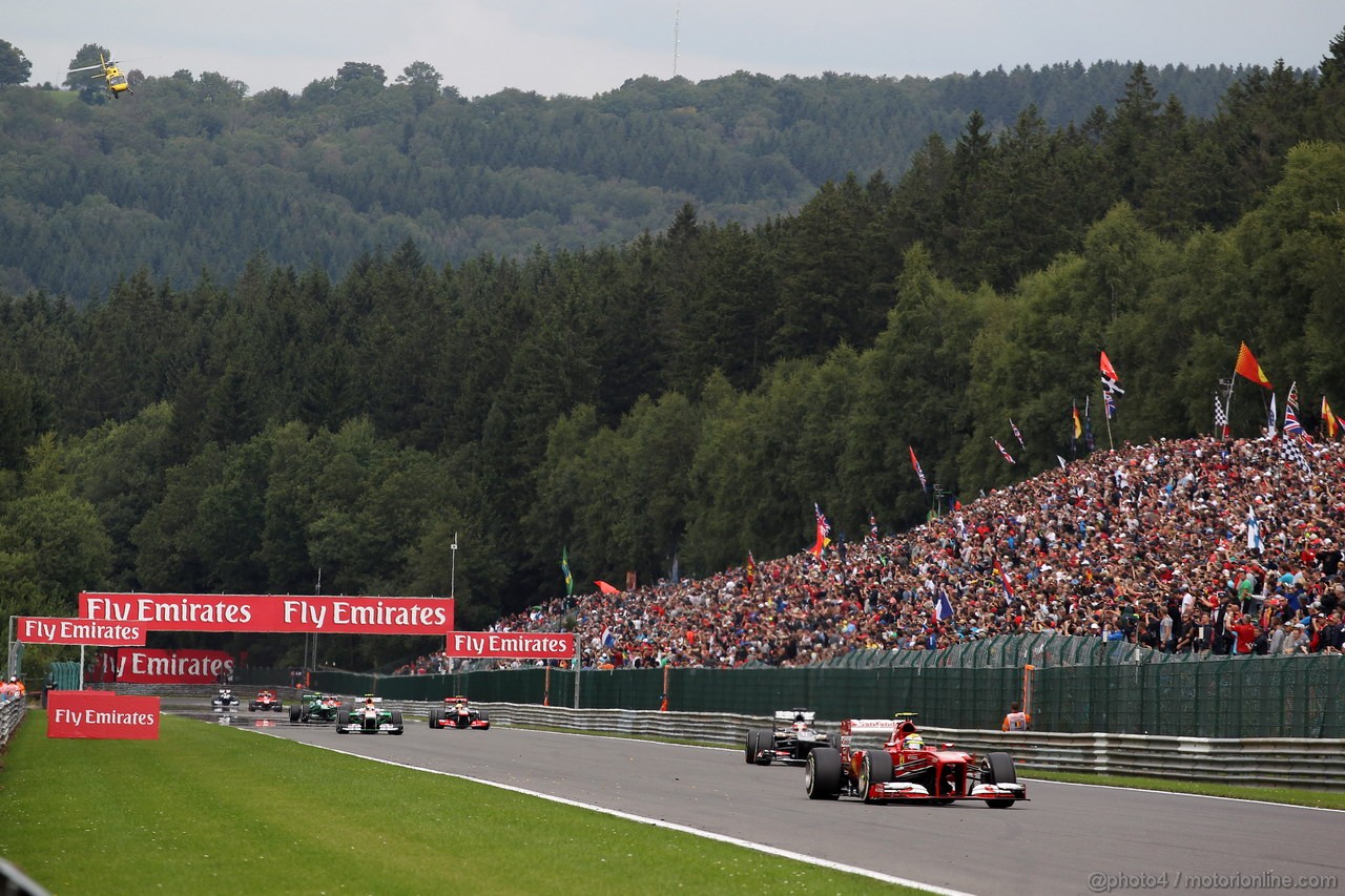 GP BELGIO, 25.08.2013-  Gara, Felipe Massa (BRA) Ferrari F138 