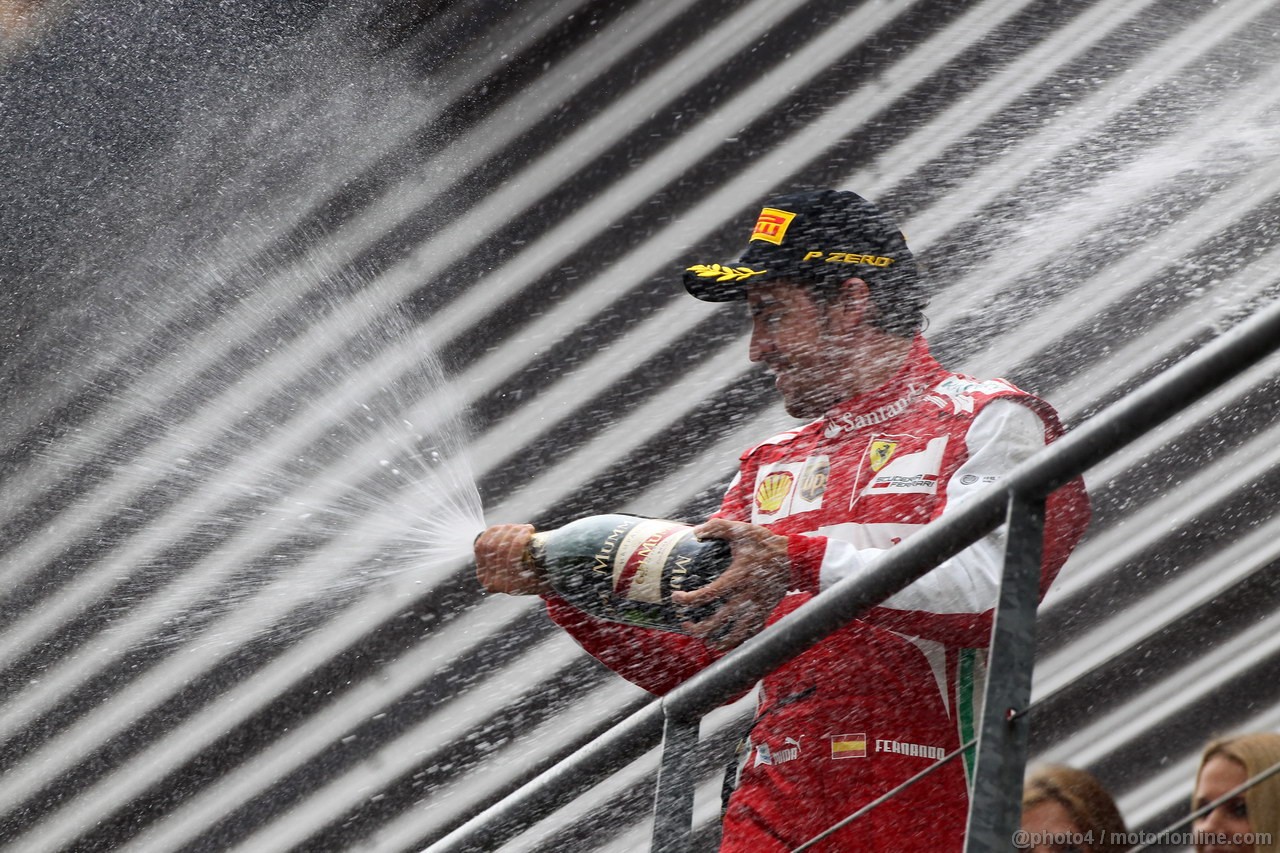 GP BELGIO, 25.08.2013-  Gara, secondo Fernando Alonso (ESP) Ferrari F138