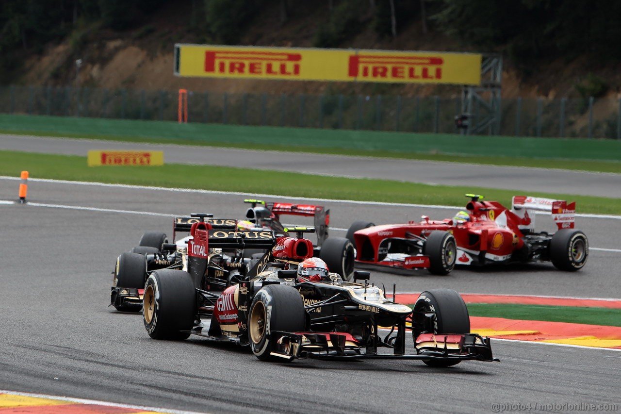 GP BELGIO, 25.08.2013-  Gara, Romain Grosjean (FRA) Lotus F1 Team E21 