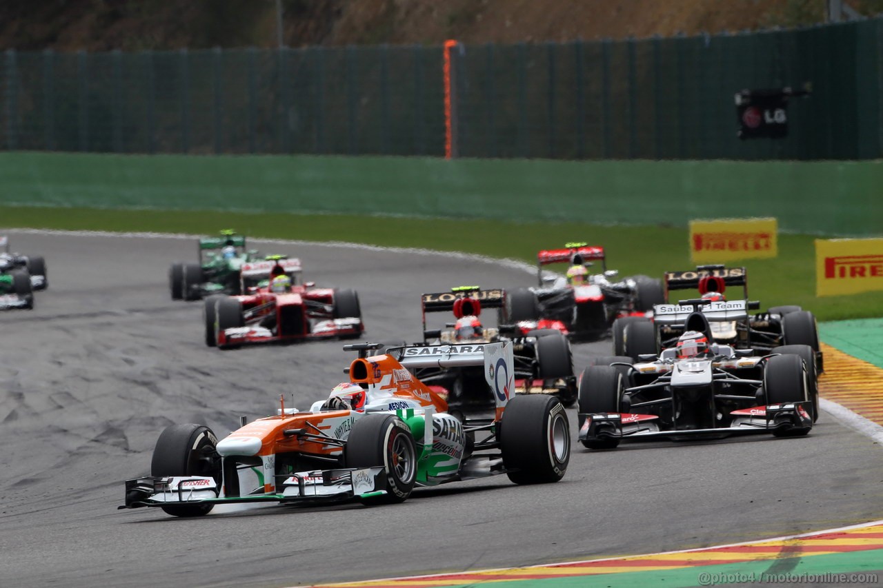 GP BELGIO, 25.08.2013-  Gara, Paul di Resta (GBR) Sahara Force India F1 Team VJM06 