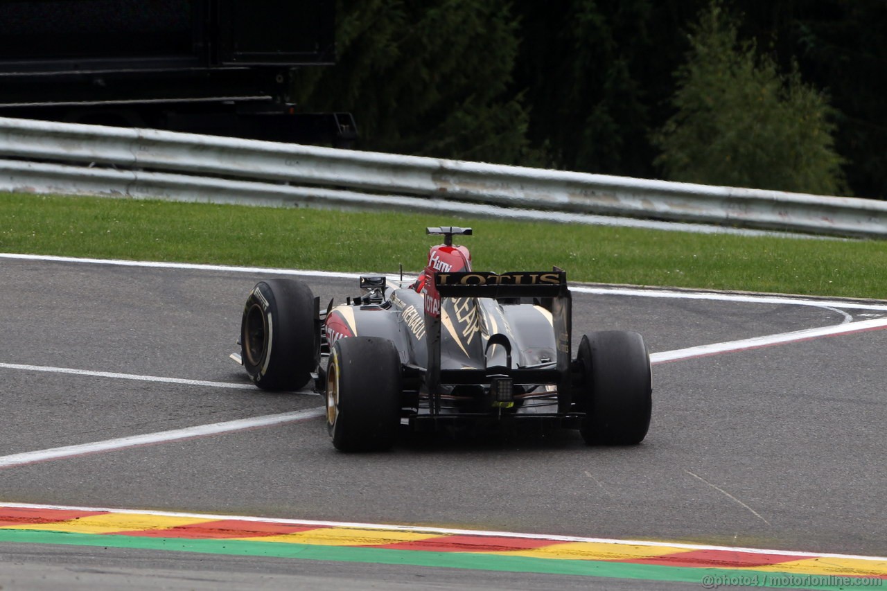 GP BELGIO, 25.08.2013-  Gara, Kimi Raikkonen (FIN) Lotus F1 Team E21 retires from the race 