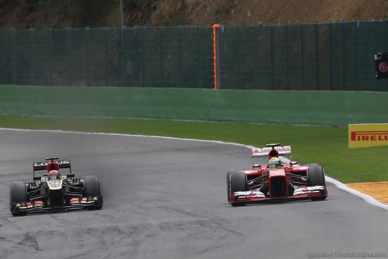 GP BELGIO, 25.08.2013-  Gara, Kimi Raikkonen (FIN) Lotus F1 Team E21 retires from the race