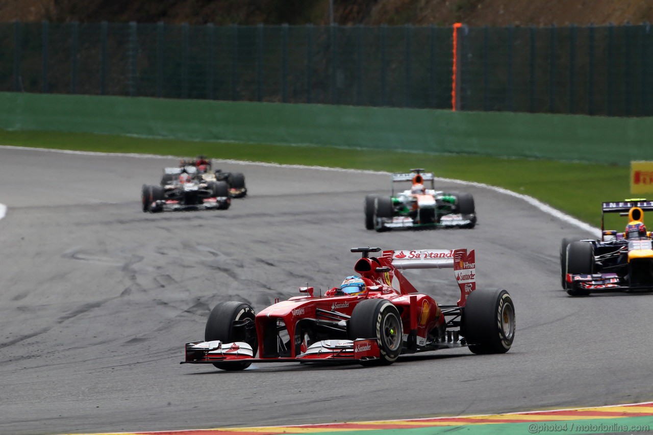 GP BELGIO, 25.08.2013-  Gara, Fernando Alonso (ESP) Ferrari F138 