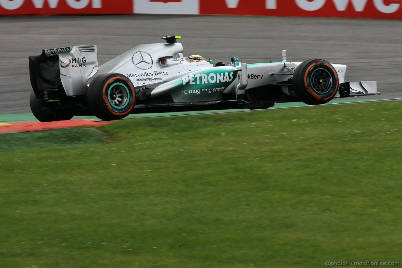 GP BELGIO, 25.08.2013-  Gara, Lewis Hamilton (GBR) Mercedes AMG F1 W04 