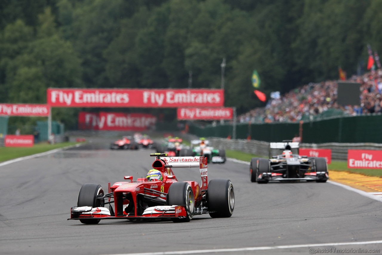 GP BELGIO, 25.08.2013-  Gara, Felipe Massa (BRA) Ferrari F138 