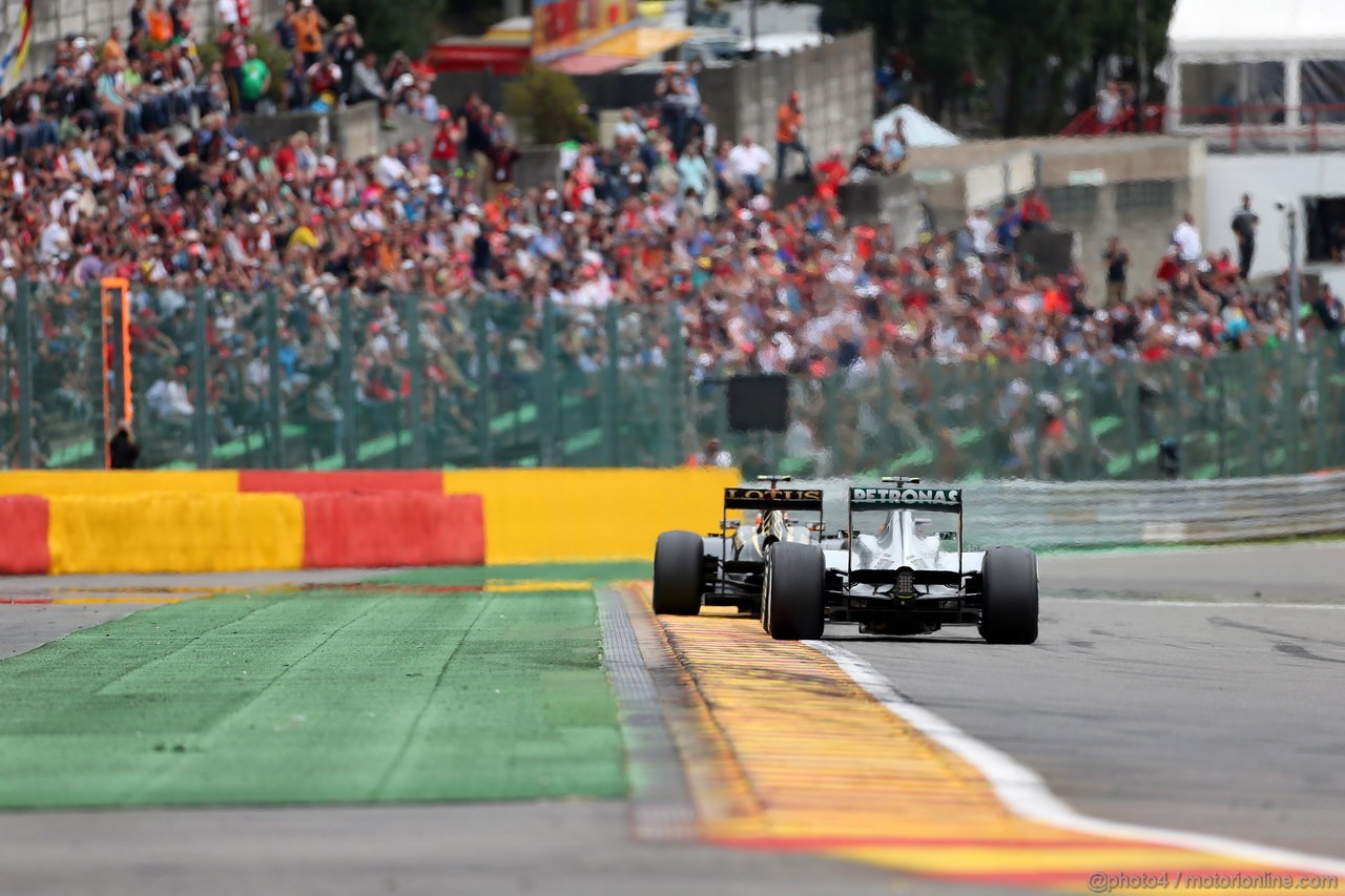 GP BELGIO, 25.08.2013-  Gara, Lewis Hamilton (GBR) Mercedes AMG F1 W04 