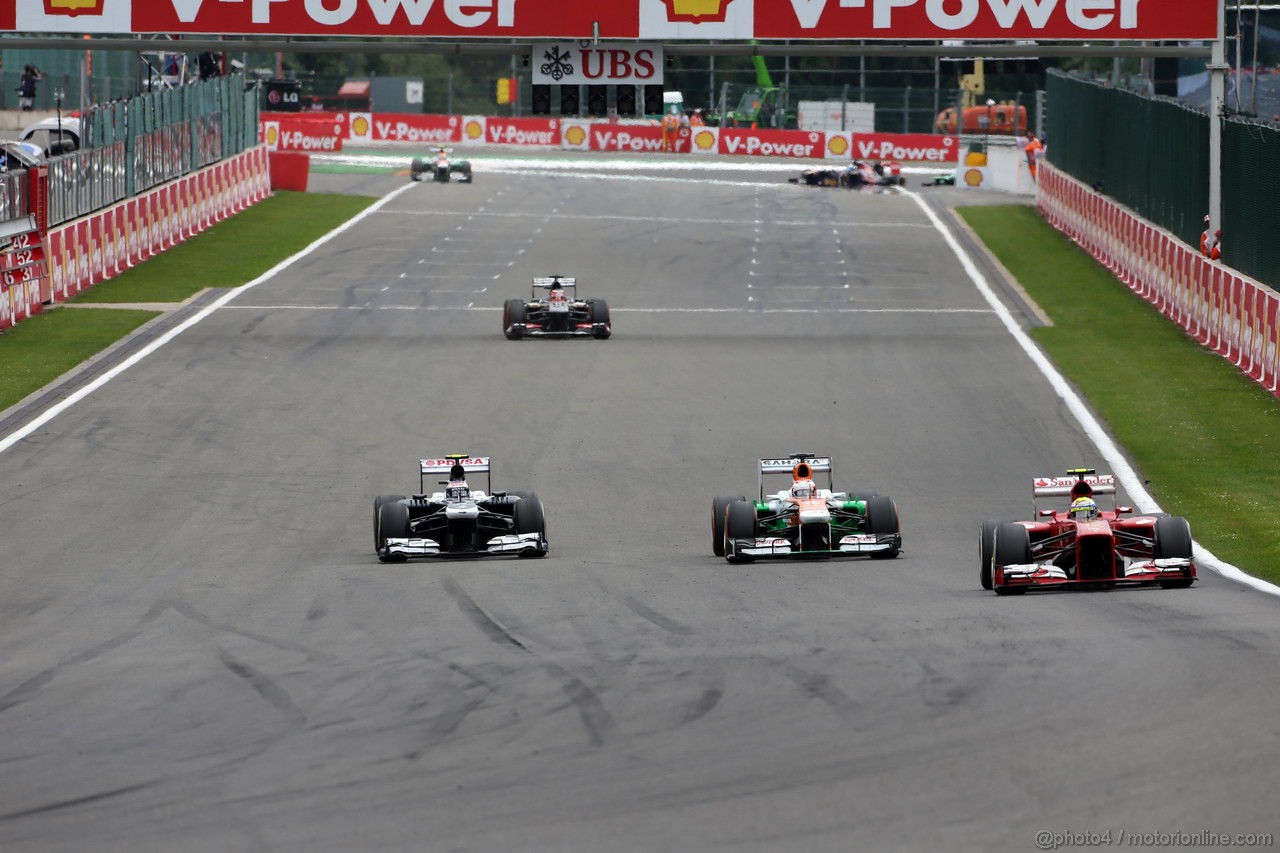 GP BELGIO, 25.08.2013-  Gara, Felipe Massa (BRA) Ferrari F138 
