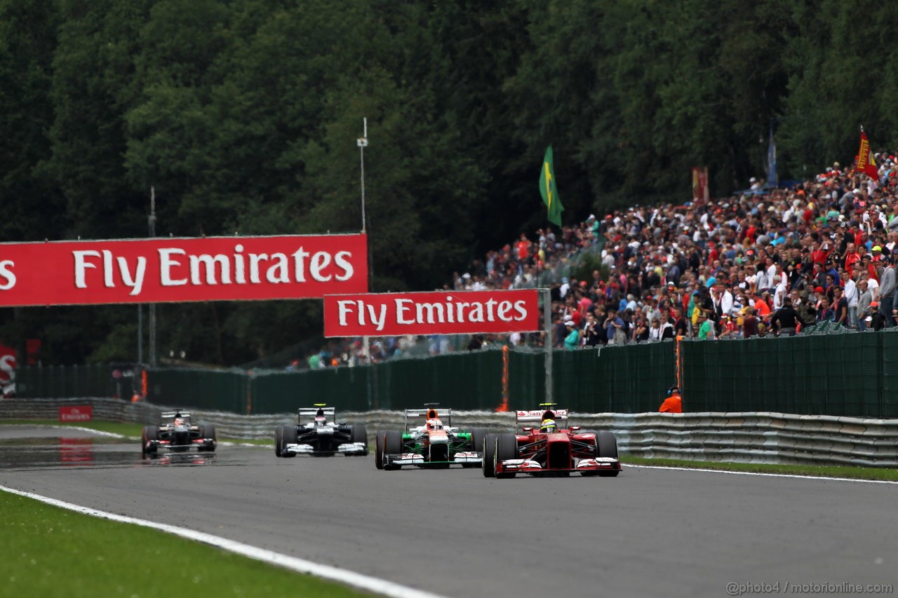 GP BELGIO, 25.08.2013-  Gara, Felipe Massa (BRA) Ferrari F138 