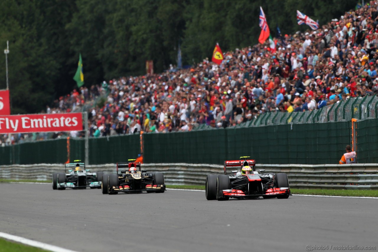 GP BELGIO, 25.08.2013-  Gara, Sergio Perez (MEX) McLaren MP4-28 