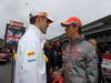 GP BELGIO, 25.08.2013- Paul di Resta (GBR) Sahara Force India F1 Team VJM06 e Jenson Button (GBR) McLaren Mercedes MP4-28 