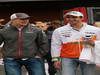 GP BELGIO, 25.08.2013- Nico Hulkenberg (GER) Sauber F1 Team C32 e Adrian Sutil (GER), Sahara Force India F1 Team VJM06 