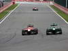 GP BELGIO, 25.08.2013-  Gara, Jules Bianchi (FRA) Marussia F1 Team MR02 e Charles Pic (FRA) Caterham F1 Team CT03
