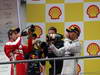 GP BELGIO, 25.08.2013-  Gara, 1st position Sebastian Vettel (GER) Red Bull Racing RB9, secondo Fernando Alonso (ESP) Ferrari F138 e terzo Lewis Hamilton (GBR) Mercedes AMG F1 W04 