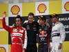 GP BELGIO, 25.08.2013-  Gara, 1st position Sebastian Vettel (GER) Red Bull Racing RB9, secondo Fernando Alonso (ESP) Ferrari F138 e terzo Lewis Hamilton (GBR) Mercedes AMG F1 W04 