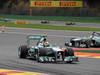 GP BELGIO, 25.08.2013-  Gara, Lewis Hamilton (GBR) Mercedes AMG F1 W04 davanti a Nico Rosberg (GER) Mercedes AMG F1 W04 