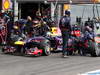 GP BELGIO, 25.08.2013-  Gara, Pit stop, Sebastian Vettel (GER) Red Bull Racing RB9 