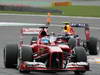 GP BELGIO, 25.08.2013-  Gara, Fernando Alonso (ESP) Ferrari F138 davanti a Mark Webber (AUS) Red Bull Racing RB9 