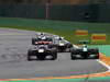 GP BELGIO, 25.08.2013-  Gara, Daniel Ricciardo (AUS) Scuderia Toro Rosso STR8 e Giedo Van der Garde (NED), Caterham F1 Team CT03 