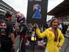GP BELGIO, 25.08.2013-  Gara, Mark Webber (AUS) Red Bull Racing RB9 e griglia Ragazza