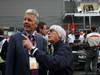 GP BELGIO, 25.08.2013-  Gara, Bernie Ecclestone (GBR), President e CEO of Formula One Management  has a look at greepeace members in the grand stand