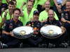 GP BELGIO, 25.08.2013-  Gara, Festeggiamenti,Sebastian Vettel (GER) Red Bull Racing RB9 celebrates his victory with Christian Horner (GBR), Red Bull Racing, Sporting Director e Adrian Newey (GBR), Red Bull Racing , Technical Operations Director 