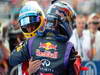 GP BELGIO, 25.08.2013-  Gara, secondo Fernando Alonso (ESP) Ferrari F138 e Sebastian Vettel (GER) Red Bull Racing RB9 vincitore 