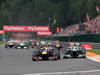 GP BELGIO, 25.08.2013-  Gara, Start of the race, Sebastian Vettel (GER) Red Bull Racing RB9 e Lewis Hamilton (GBR) Mercedes AMG F1 W04 