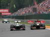 GP BELGIO, 25.08.2013-  Gara, Esteban Gutierrez (MEX), Sauber F1 Team C32 e Kimi Raikkonen (FIN) Lotus F1 Team E21 