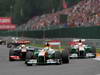 GP BELGIO, 25.08.2013-  Gara, Adrian Sutil (GER), Sahara Force India F1 Team VJM06 davanti a Paul di Resta (GBR) Sahara Force India F1 Team VJM06 