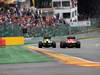 GP BELGIO, 25.08.2013-  Gara, Charles Pic (FRA) Caterham F1 Team CT03 e Jules Bianchi (FRA) Marussia F1 Team MR02 