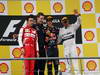 GP BELGIO, 25.08.2013-  Gara, 1st position Sebastian Vettel (GER) Red Bull Racing RB9, secondo Fernando Alonso (ESP) Ferrari F138 e terzo Lewis Hamilton (GBR) Mercedes AMG F1 W04