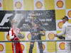GP BELGIO, 25.08.2013-  Gara, 1st position Sebastian Vettel (GER) Red Bull Racing RB9, secondo Fernando Alonso (ESP) Ferrari F138 e terzo Lewis Hamilton (GBR) Mercedes AMG F1 W04